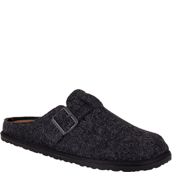 Kapcie męskie INBLU SI000024 szary filc skórzana wkładka