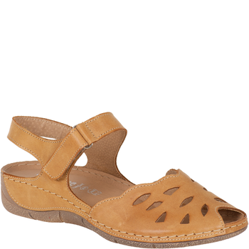 Sandały damskie skórzane marki Syrena SH 4011 brązowe