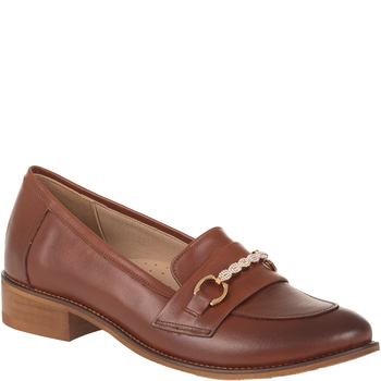 Mokasyny damskie Syrena SE P-287 brązowe, skóra licowa