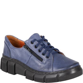 Niebieskie półbuty skórzane damskie marki Syrena SST 1770