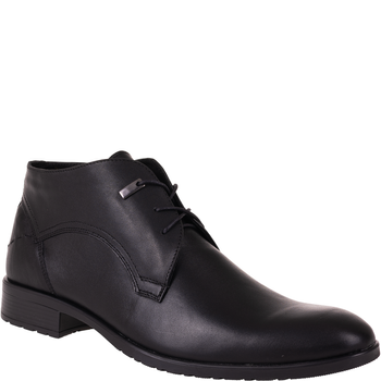 Trzewiki męskie Syrena SI 084A-459 czarne - skóra naturalna