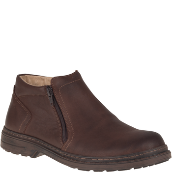 Trzewiki męskie Syrena SH 886-1 – skóra, wełna, suwak