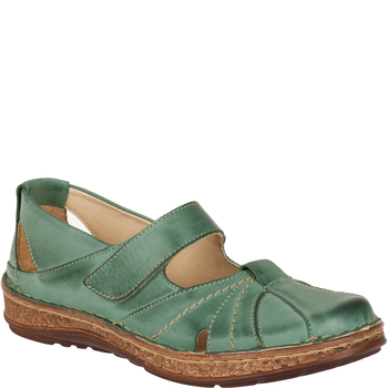 Przewiewne półbuty na rzepy Syrena SST 1705/A zielone