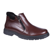 Kozaki męskie za kostkę skóra naturalna Syrena SWB WZ 08 brąz