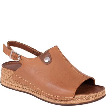Skórzane sandały damskie marki Syrena SST 987 rude