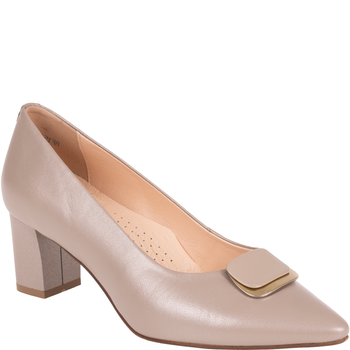 Czółenka damskie marki Syrena SPU 1545 beż Almus skóra