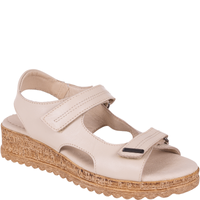 Syrena SWB 560 beżowe sandały damskie - skórzane, wygodne