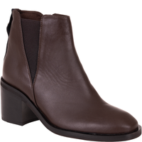 Komfortowe botki damskie Syrena SLA 1135/224 skóra naturalna licowa w kolorze czekolady
