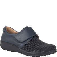 Półbuty damskie na haluksy tęgość H - Syrena SH 382 granat