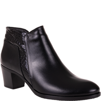 Komfortowe botki damskie Syrena SE 0403 - czarne, skóra