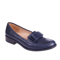 Mokasyny damskie skóra naturalna marki Syrena SE 052 P granatowe