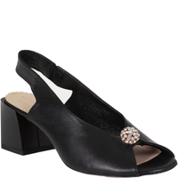 Sandały damskie Syrena SLA 994/C czarne, skóra licowa