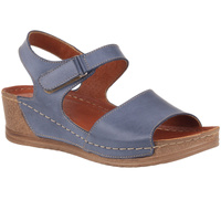 Sandały damskie na koturnie marki Syrena SST 969 niebieskie