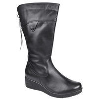 Kozaki damskie na koturnie Syrena K-227 czarne