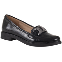 Półbuty damskie mokasyny skórzane Syrena SE 0055 czarny lakier