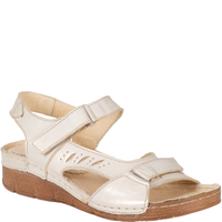 Sandały skórzane damskie Syrena SST 907 beżowo-złote