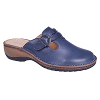 Klapki damskie skóra naturalna SYRENA SH 242 granatowe