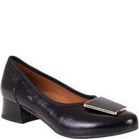 Wygodne czółenka damskie skórzane Syrena SGO 1932 czarne