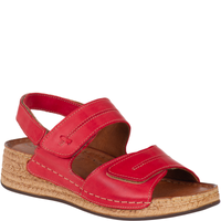 Sandały skórzane damskie marki Syrena SST 993 czerwone