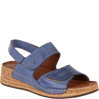 Sandały skórzane damskie marki Syrena SST 993 niebieskie