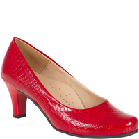 Czółenka damskie skóra naturalna Syrena SE 7115 czerwone