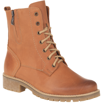 Zimowe botki damskie skórzane marki Syrena SST 4038 rude