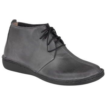 Komfortowe botki damskie skórzane Syrena SOT 071 szare