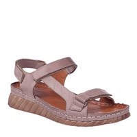 Skórzane sandały damskie SYRENA SST 955 cappuccino