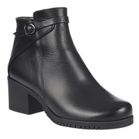 Czarne botki damskie na obcasie marki Syrena SE 0046