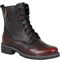 Modne botki damskie Syrena SST 4038 - czarno-bordowe