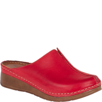 Klapki damskie skóra naturalna Syrena SST 922 czerwone