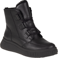 Botki Syrena SH 559 czarne – skórzane, wełniane, na zamek