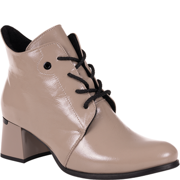 Czółenka skórzane Syrena SPU 1285 czarne lakierowane