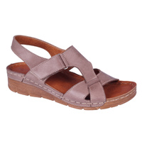 Sandały damskie SYRENA SST 908 cappuccino skóra naturalna