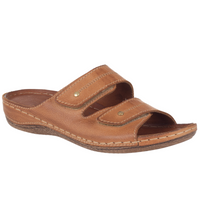 Klapki skórzane SST 828 rude marki Syrena - komfort i styl