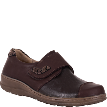 Brązowe półbuty damskie skórzane Syrena SH 462 komfort