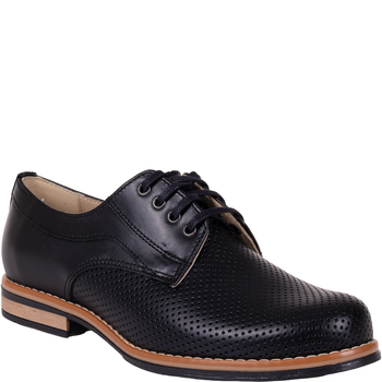 Półbuty damskie Syrena SWB 010 czarne skórzane klasyczne