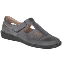 Szare przewiewne półbuty na rzepy SOT 067 marki Syrena 